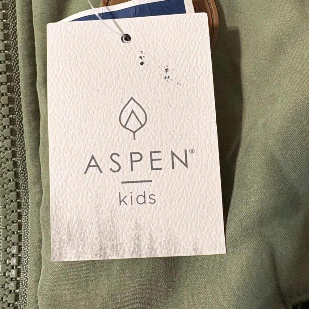 Aspen Kids Boys 18 Month‎ bomber jacket Olive green zip closure Lion patch NWT